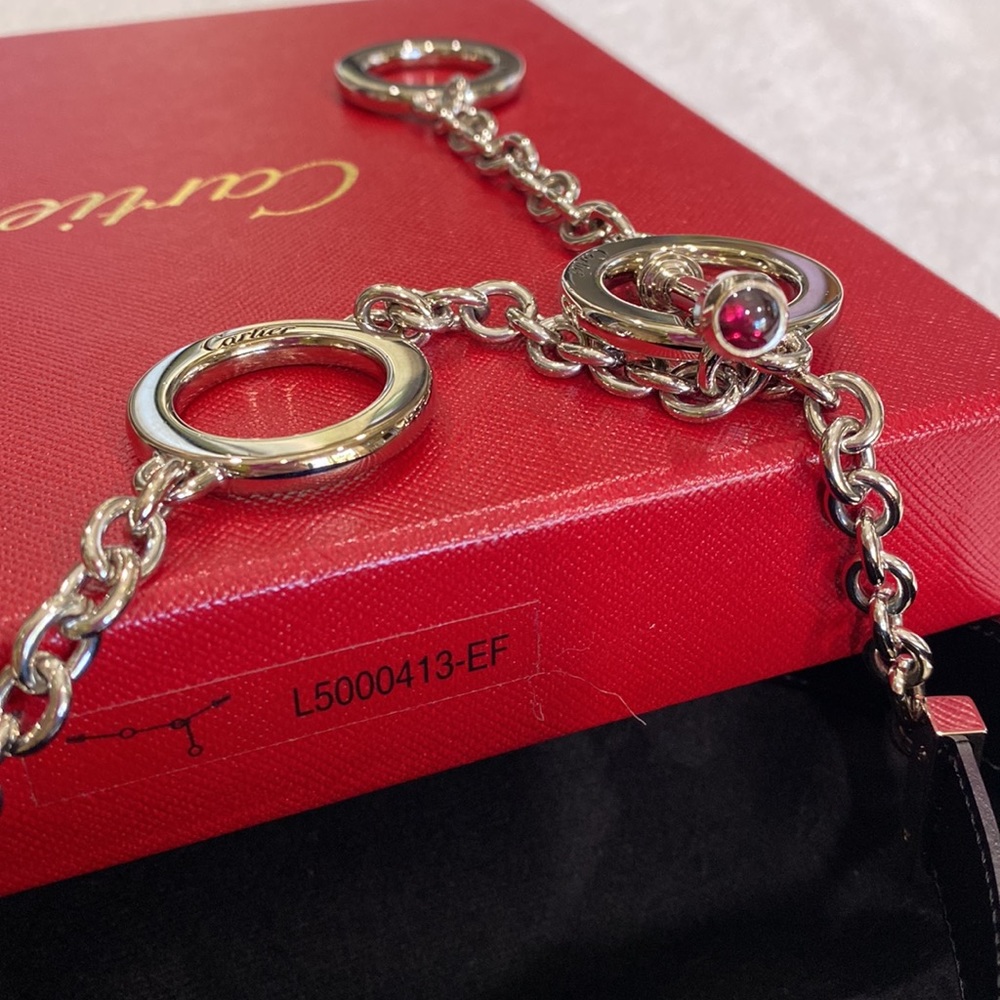 NWOT Cartier black leather chain belt - Picture 5 of 10